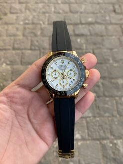 ROLEX DAY TONA (WHITE DIAL & BLACK BELT) (OG BOX)